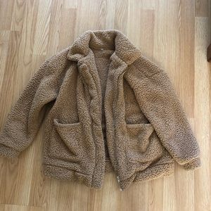 Oversized teddy jacket